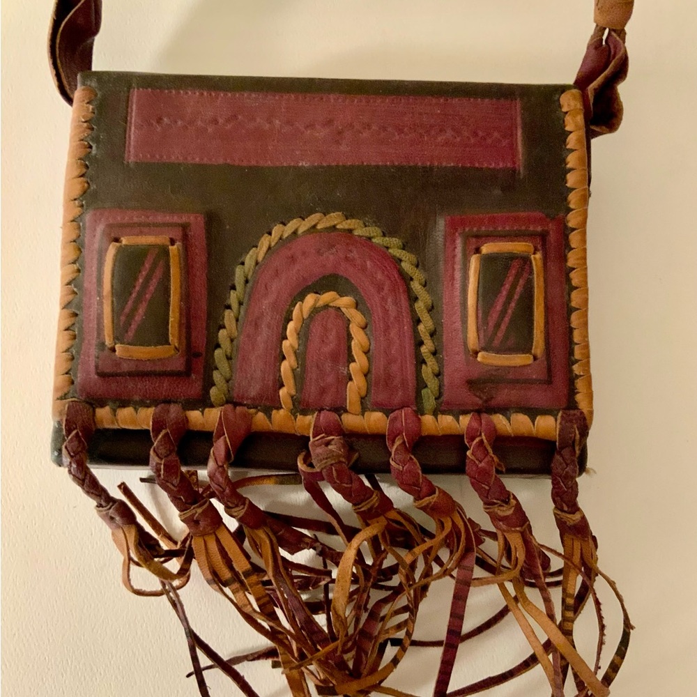 Vintage Handcrafted Nigerian Leather Bag